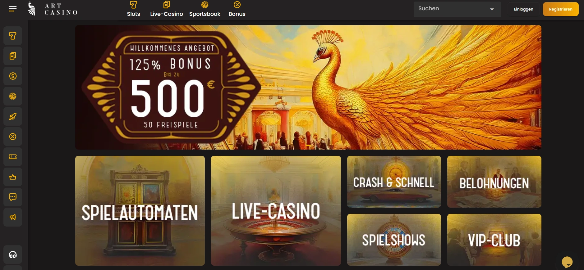 Kundenbetreuung und Hilfebereich bei Art Casino
